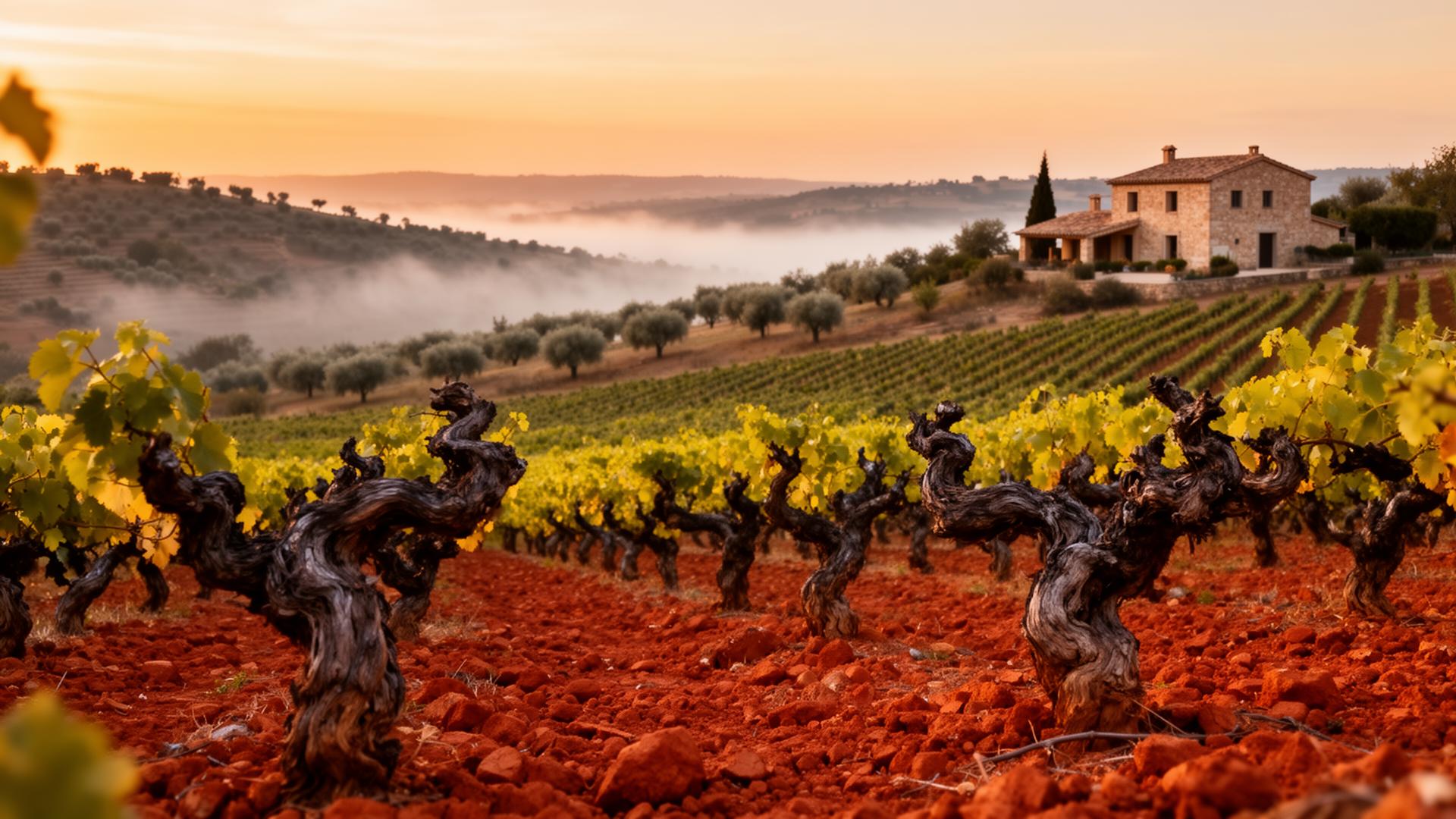 Viñedo al amanecer